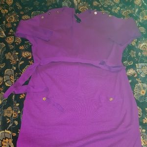Purple sweater dress